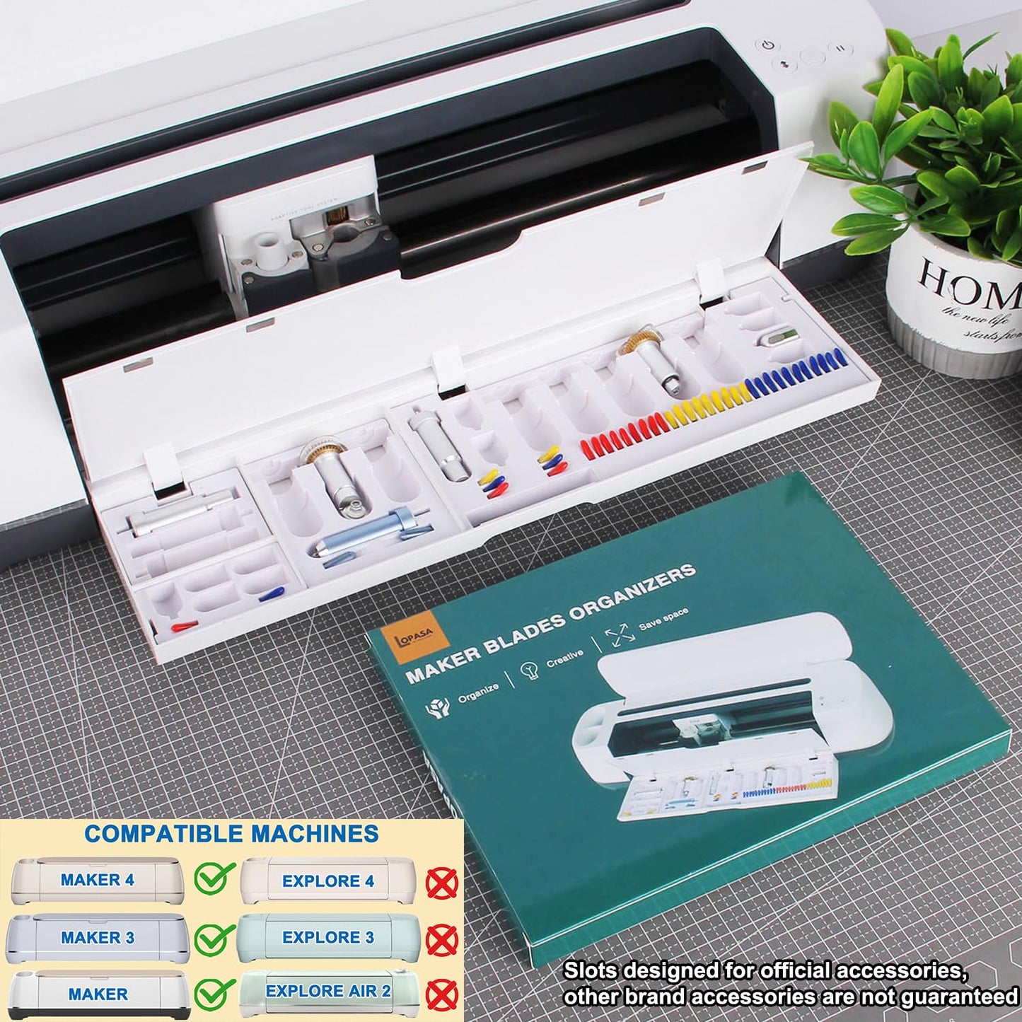 LOPASA Tool Organizer Compatible with Cricut Maker 4,3, Blade Storage Accessories and Supplies for Cutting, Cutting Machine Accessories Organization and Storage, Knife Blade Housing Organizer