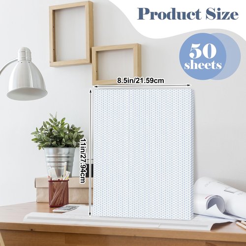 MotiMind 50 Sheets Isometric Graph Paper Pad 8.5 x 11 Isometric Paper Drafting and Graph Pads for 3D Designs Architecture Landscaping Engineering Drafting(8.5 X 11)