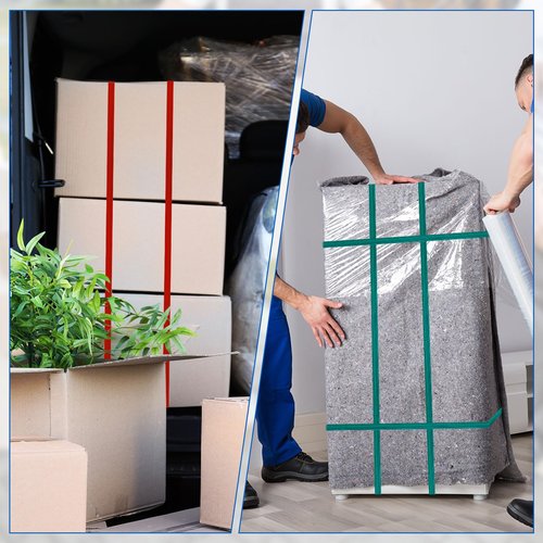Wovnet 36 Pcs Variety Extra Large Moving Rubber Bands 42" 36" and 30" Rubber Straps Furniture Moving Supplies for Packing Pallets and Packing Blankets (Red,blue,green)