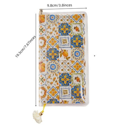 Planner Cover Protector. PVC Clear Plastic Book Cover, Clear Cover for Weekly Accessories.Water-Repellent Book Covers 7.68 x 3.8 inches