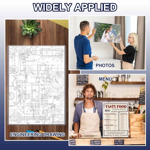 Sintuff 15 Pcs 11'' x 17" Rigid Print Sleeve Protectors Holder Plastic Sleeves Heavy Duty Sheet Protectors Clear Binder Sleeves Page Holder Magazine Sleeves for Photo Document Poster Comic