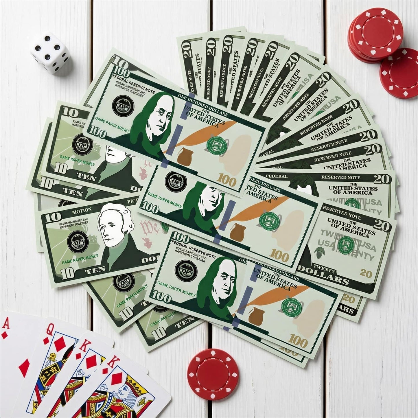 Spiricrystal 700Pcs Play Money Set for Kids – Educational Learning Bills for Teaching Math & Counting – Prop Fake Money Refill for Board Games & Cash Register Toy