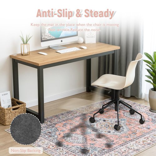 Anidaroel Desk Chair Mat for Hardwood Floor & Tile, 48"x60" Office Chair Mat for Hard Floors, Chair Rug for Rolling Chair, Low Pile Carpet Protector Mat for Office Chair, Easy to Roll