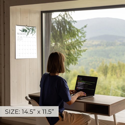 Aesthetic 2025-2026 Wall Calendar - Runs from June 2025 Until December 2026 - The Perfect Large Modern Greenery Calendar Planner for Easy Organizing