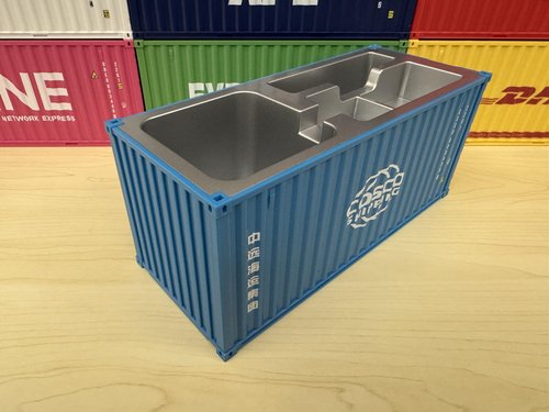 Yixoo Desk Organizer, Pen Pencil Holder, Business Name Cards Holder, Shipping Container Model Storage Box, Secret Storage Box with Multiple Compartments Office Supplies Multi-function (COSCO)