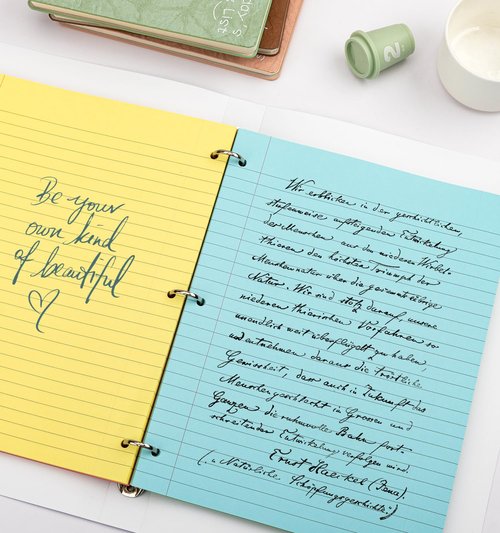 120 Sheets Loose Leaf Binder Paper, 6-Color Wide Ruled Lined Paper, 8” x 10.5”, 3-Hole Punched Notebook Paper Writing Paper for School Office