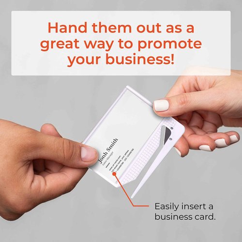 Uncommon Desks Business Card Letter Openers - (100 Pack) (White) Professional Letter Openers with Business Card Insert, Perfect Promotional Item for Business