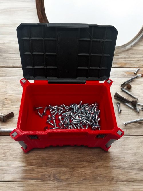 Packout Business Card Holder, Milwaukee Packout-Inspired Design, Desk & Workshop Organization