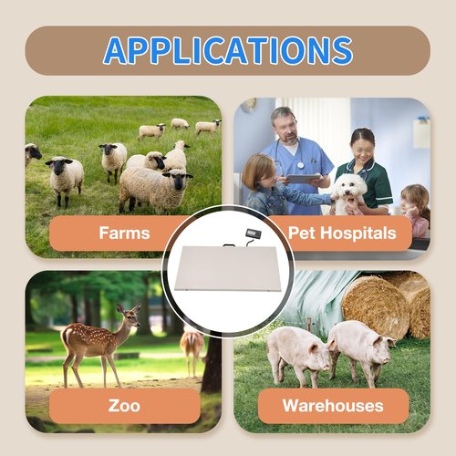 Erhdexzhg Digital Weighing Scale for Pets,Heavy Duty Livestock Platform Scale with LCD,660 Lbs-Load Capacity Veterinary Scale,Two Weighing Modes,High Accuracy,Scale for Large Pets Postal Warehouses
