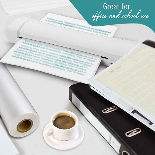 Laminating Film - 2 Pack Glossy Thermal Laminating Roll Easy-Load, 27x500 Inch Laminate Roll - 1" Core, 1.5 Mil