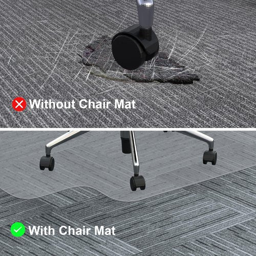 Heavy Duty Chair Mat for Carpet,46"x60" Office Floor Mat for Carpeted Floors,Under Desk Mat for Low Pile Carpet,Mat for Office Chair on Carpet