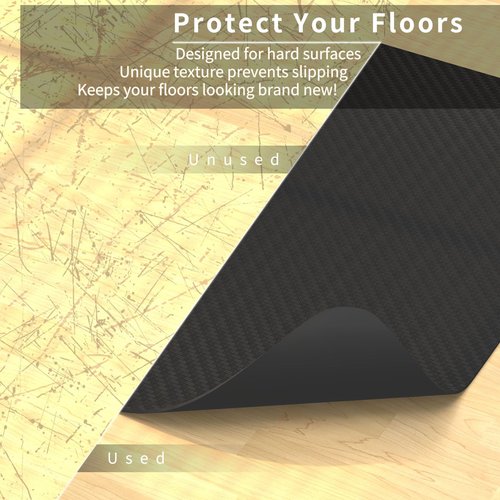 Office Chair Mat for Hardwood Floor: 63" x 51" Office Chair Floor Mat, Desk Chair Mat, 100% PVC Floor Protector Chair Mats for Hard Floor, Not Suitable for Carpet