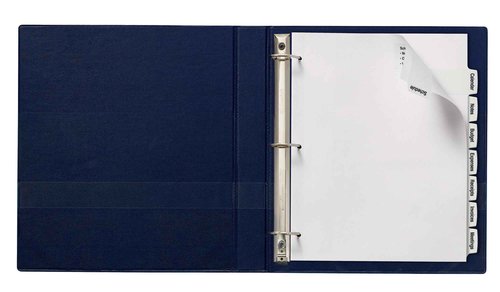 Avery Big Tab Printable Large White Label Dividers with Easy Peel, 8 Tabs, 20 Sets (14441)