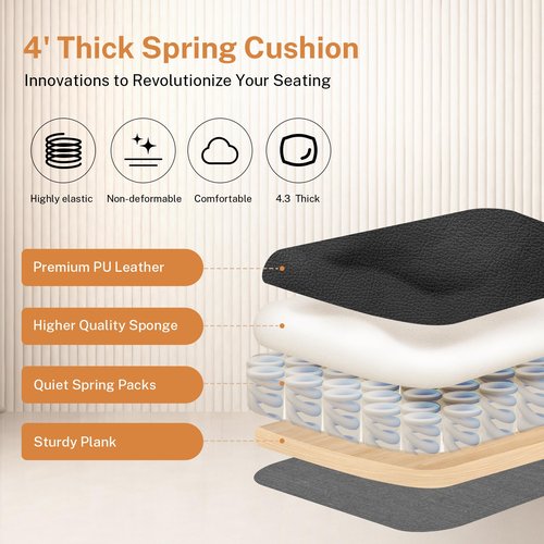 BestGlory Office Chair Flip Up Arms, Executive Leather Office Chair Ergonomic Desk Chair with Lumbar Support, Adjustable Headrest, Computer Chair Home Office Desk Chair with Rocking Function