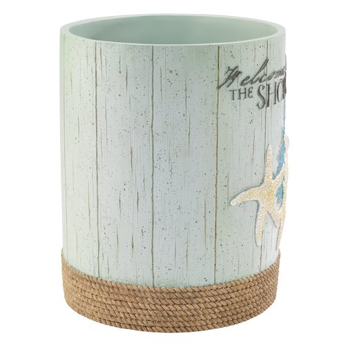 Avanti Linens - Waste Basket, Decorative Trash Can, Coastal Inspired Bathroom Decor (Beachcomber Collection)