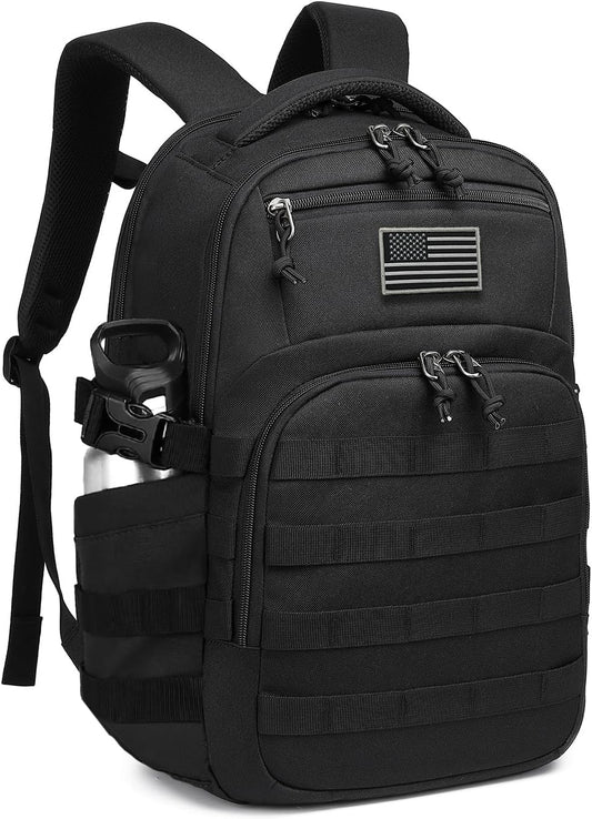 Wotony Military Tactical Backpack - Compact Black Assault Bag for Men | Durable & Versatile