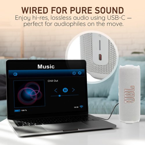 JBL Flip 7 Portable Bluetooth Speaker, IP68 Waterproof, Dustproof, Drop-Proof, PushLock System, AI Sound Boost, 16H Battery – Blue – Boomph's Comprehensive Ultimate Performance Cloth Solution