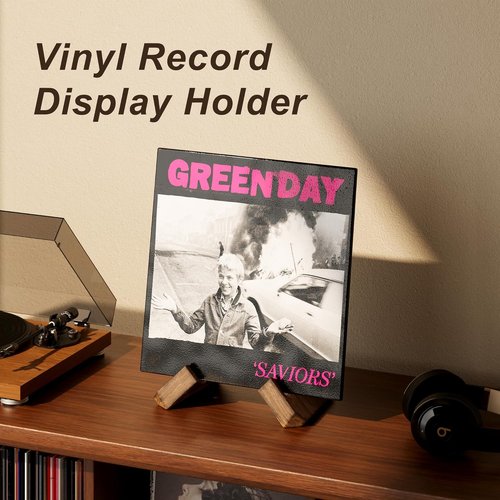 Recximi Vinyl Record Stand - Premium Wood Display for Easy Assembly | 2 Pack Now Playing Holder