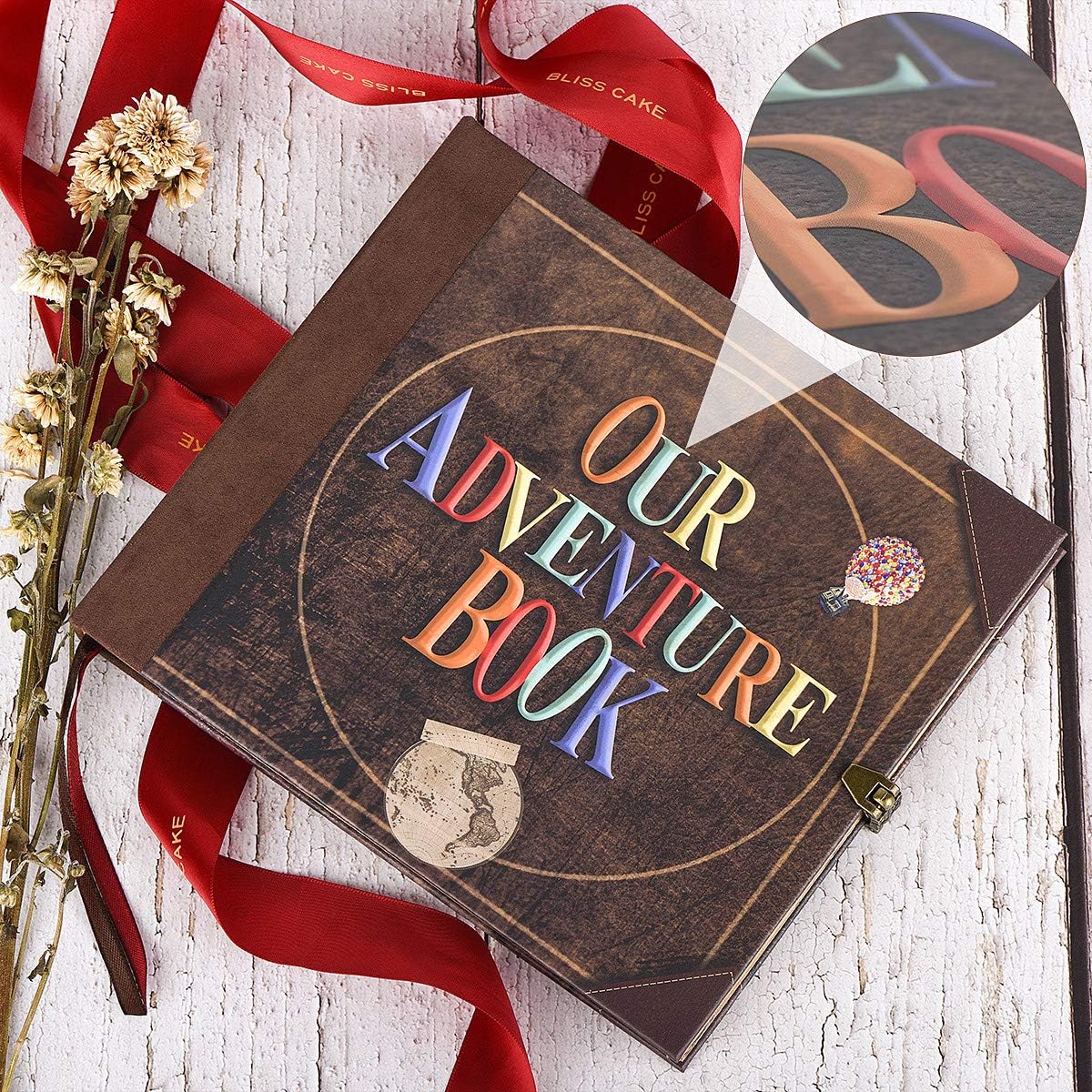 Adventure Book | Travel Diary & Scrapbook - Vintage Photo Album for Weddings, Anniversaries & Gifts