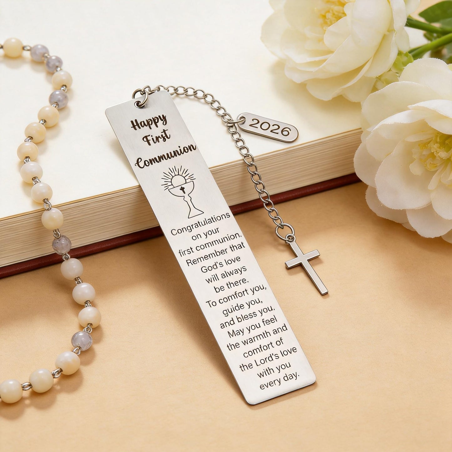 2026 First Communion Gifts for Boys Girls, Best 1st Holy Communion Bookmark for Teen, Catholic Confirmation Gifts for Kids, First Communion Favor, Religious Gift for Him Her Easter