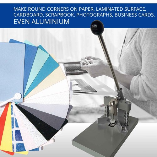 Corner Rounder Cutter Machine - Heavy Duty Punch for Paper Cardstock and PVC Cards Precision Cutting Tool for Rounded Edges Ideal for Office Crafting and Business Use
