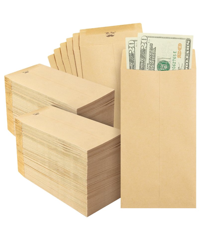 Mr. Pen- Money Envelopes for Cash, 6.5" x 3.5", 500 Pack