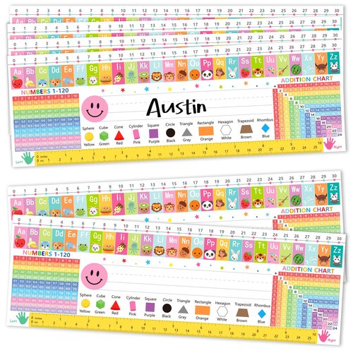 WALENGIF 36 Pcs Desk Name Tags for Classroom - Colorful Students Name Plates for Desks - Multipurpose Manuscript Name Tags for Student Desks Kindergarten Preschool 1st 2nd 3rd Grade Teaching Supplies