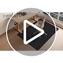 Higoom 36x48 Anti-Slip PVC Chair Mat for Hard Floors - Black, Heavy Duty Waterproof Floor Protector