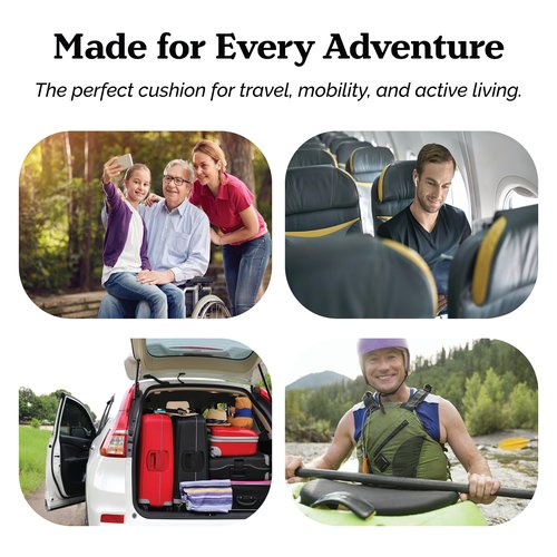 Zen Virtuoso Gel Seat Cushion for Tailbone Support and Relief from Butt and Back Pain and Pressure - Cushions are Large Thick and Comfortable - Ideal for Office Chairs Driving Travel and Long Sitting
