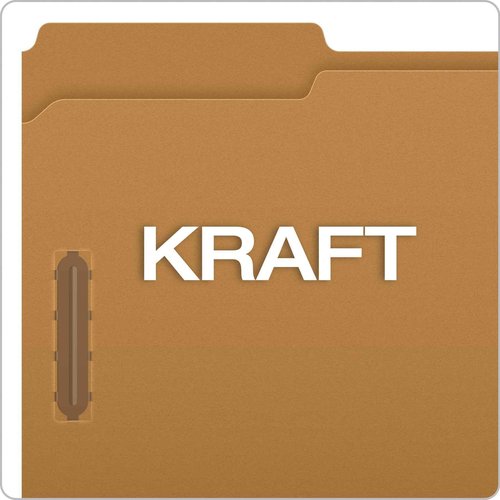 Pendaflex FK312 Pendaflex Kraft 2-Fastener Classification Folder with 1/3 Cut Tabs, 50/Box, Brown, Legal