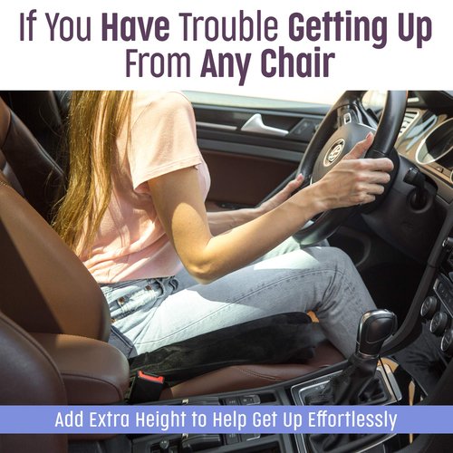 Aeris Large Seat Cushion for Office Chairs - Ergonomic Memory Foam Chair Cushion for Enhanced Comfort During Long Hours of Sitting &Driving - Ideal for Car&Truck Seats,Wheelchairs -With Washable Cover