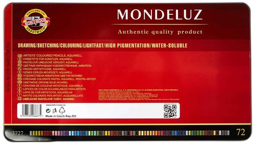 Koh-I-Noor Mondeluz Aquarell Coloured Pencils (Set of 72)