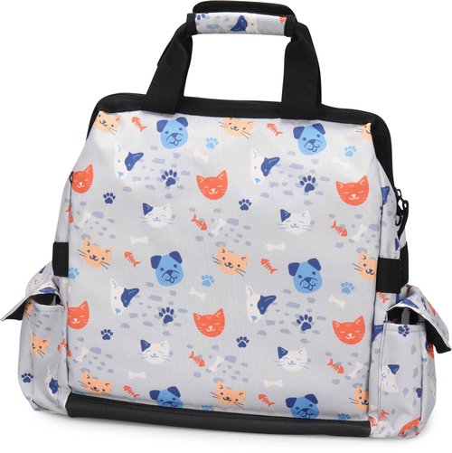 Nurse Mates Ultimate Nursing Bag | Multiple Compartments | Laptop Pocket | Durable Zippers | Furry Faces