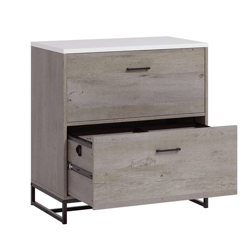 Sauder Tremont Row 2-Drawer Lateral File Cabinet, Mystic Oak Finish