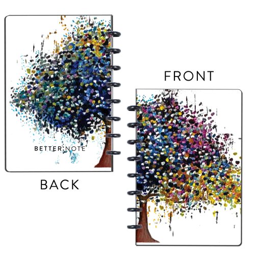 BetterNote Matte Cover for Discbound Planners, fits Disc Notebooks like Levenger Circa, Arc Staples, TUL Office Depot, Happy Planner, MAMBI 365 (Kaleidoscope, 8-Disc, 5.5"x8.5")