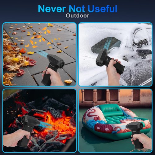 Compressed Air Duster 180000RPM Electric Air Duster Knob Adjustment Gear Rechargeable Cordless Jet Air Blower Turbo Fan for Computer Keyboard Outdoors Car Home