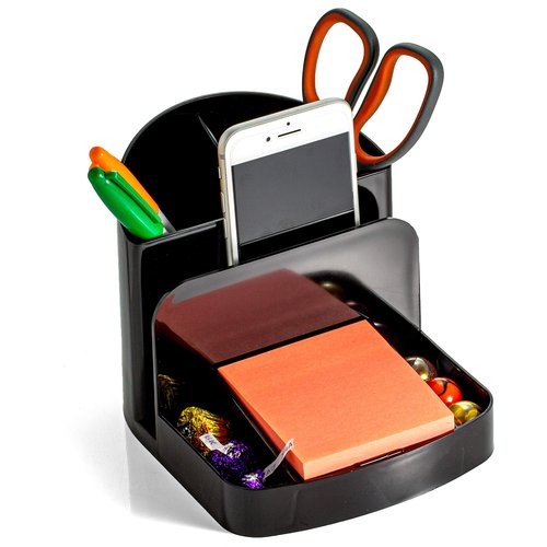 Officemate Deluxe Desk Organizer, Black, 1 Organizer (21552)