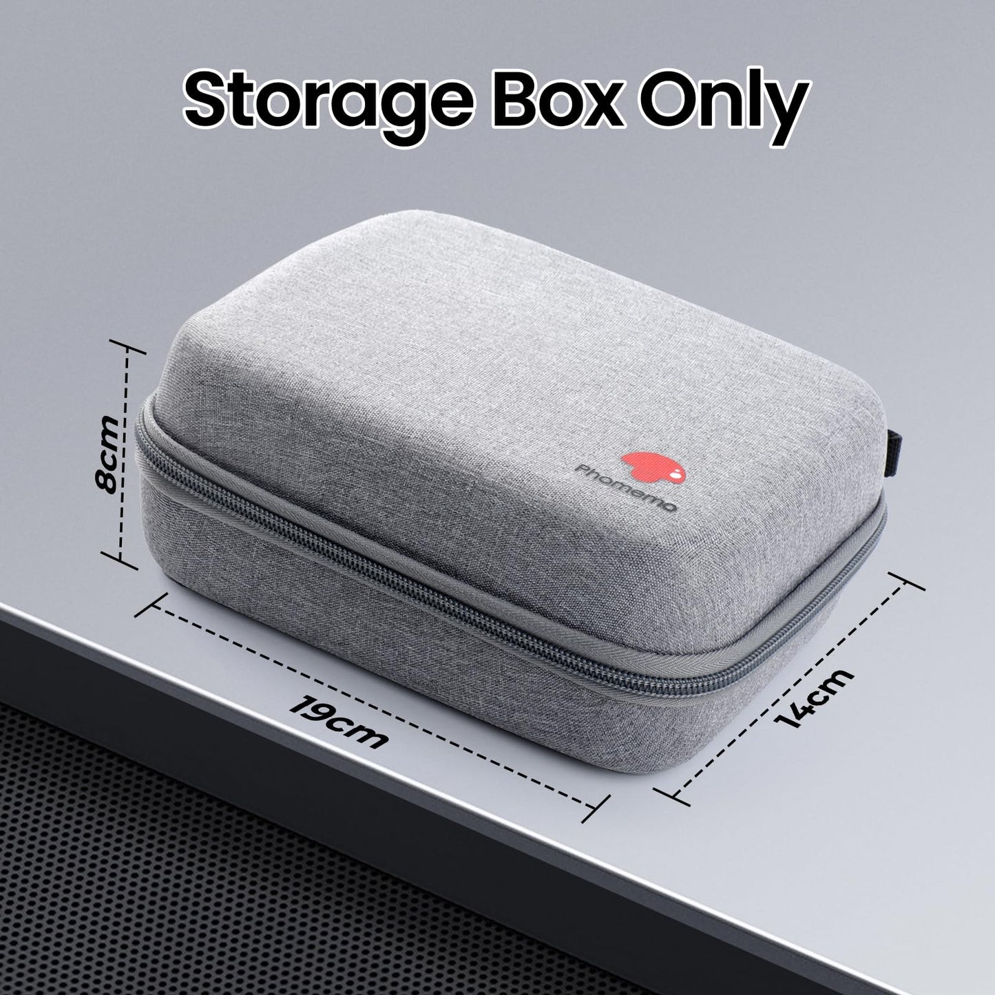 Phomemo EVA Hard Case for Label Maker Printer M110/M120/M150/M220/M250/M100/M221, TP31/TK32 Tattoo Stencil Printers - Holder for Label Machines with Tape, with Mesh Pocket for Accessories (Case Only)