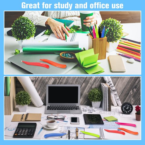 24 Pcs Magnetic Staple Remover Bulk Staple Remover Puller Removing Pen Operation Christmas Tool Gifts Rubberized Office School Gift(Candy Color)