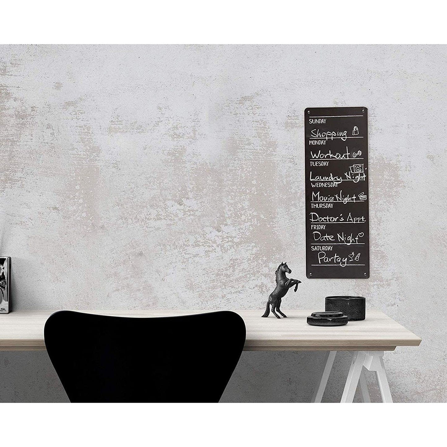 Juvale Tin Chalkboard Weekly Wall Planner for Menu and to-Do List (6 x 16 in, 2 Pack)
