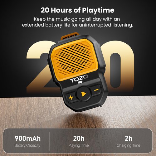 TOZO PM1 AI Smart Speaker with ChatGPT, AI Assistants Wearable Speaker for Hands-Free, 20 Hour Playtime Clip-On Wireless Portable Bluetooth Speaker Built-in Mic, Mini Gifts for Working, Sports