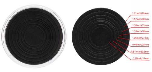 COSISO Single Walnut Wood Challenge Coin Presentation Display Box Storage Case Square 8cm and Plastic Coin Capsules with Adjustable Gasket