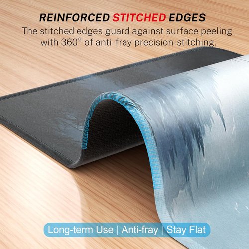 MROCO Mouse Pad - Premium Waterproof Surface with Anti-Fray Edges | 30% Larger, Non-Slip Rubber Base, 8.5 x 11 in, Cloud Forest
