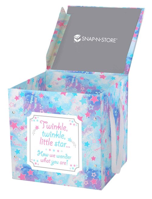 Snap-N-Store Gender Reveal Box, Large Galaxy Twinkle, 17-1/2 x 17-1/2 x 17 Inches (SNS01854)
