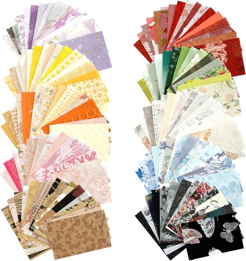 Regine Switzerland Floral Scrapbook Paper Set - 160 Textured Sheets in 10 Color Themes | Perfect for Journals, Card Making & Gift Wrapping (4.72 x 3.14 in)