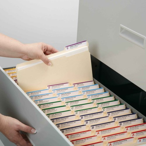 Smead File Folder, Reinforced 1/3-Cut Tab, 1-1/2" Expansion, Letter Size, Manila, 50 Per Box (10405)