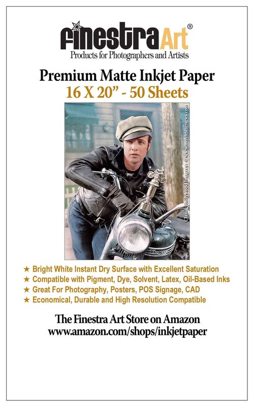 16" X 20" Premium Arctic Matte Inkjet Photo Paper - 50 Sheets