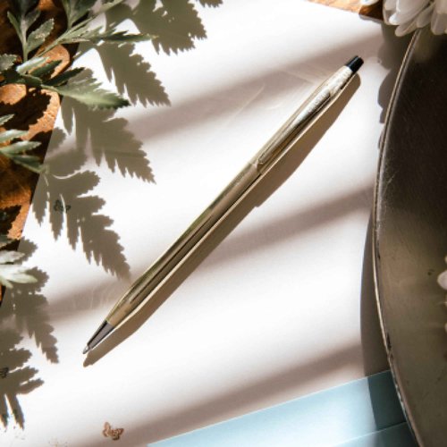 Cross Limited Collection Classic Century Pearlescent Black PVD Barrel and Gold Appointments Ballpoint Pen