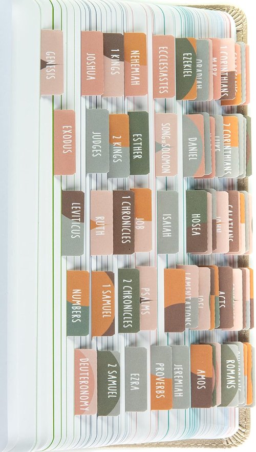 DIVERSEBEE Bible Tabs - Large Print, Easy Application | Sunset Index Tabs for Bible Study & Journaling
