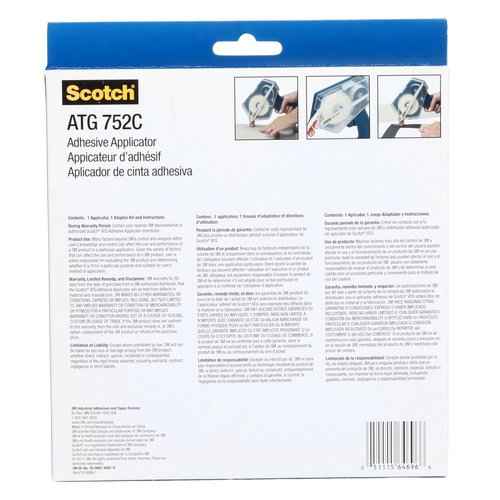 3M Scotch ATG 752C Adhesive Applicator, 1/2 in and 3/4 in Wide Rolls